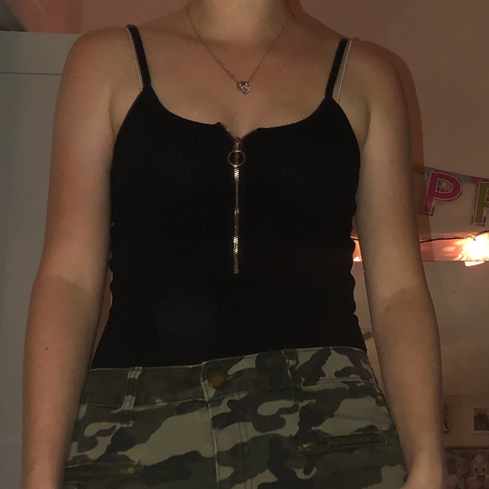 Zip up body suit